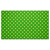 Yellow On Green Polka Dots Pattern Design  ファブリック (ファットクウォーター)