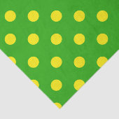 Yellow On Green Polka Dots Pattern Design  薄葉紙 (詳細)