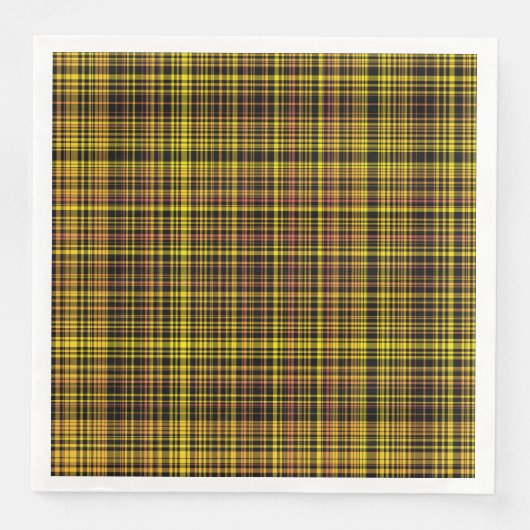 Yellow Orange Black Plaid Pattern (正面)