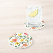 Yellow Orange Flowers コースター (側面)