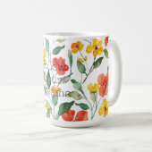 Yellow Orange Flowers  コーヒーマグカップ (正面右)