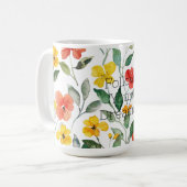 Yellow Orange Flowers  コーヒーマグカップ (正面左)