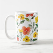Yellow Orange Flowers  コーヒーマグカップ (左)