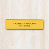 Yellow Orange Professional Modern Plain Minimalist サインプレート (正面)