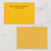 Yellow Orange Professional Modern Plain Minimalist ノートカード (正面/裏面)