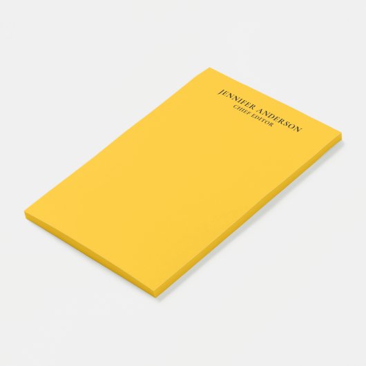 Yellow Orange Professional Modern Plain Minimalist ポストイット (アングル)