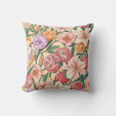 Yellow, Orange, Purple & Pink Boho Seamless Design クッション (正面)