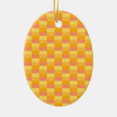 Yellow Orange Shades Color Blocks セラミックオーナメント (裏面)