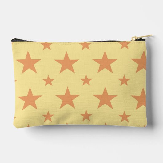 Yellow Orange Stars Pattern Constellation Pencil アクセサリーポーチ (裏面)