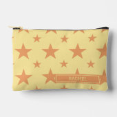 Yellow Orange Stars Pattern Constellation Pencil アクセサリーポーチ (正面)