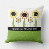 Yellow Orange Sunflowers Customizable クッション (正面)