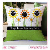 Yellow Orange Sunflowers Customizable クッション