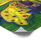 Yellow Orchid Flowers, Pastel Painting Floral Art  ポスター (角)