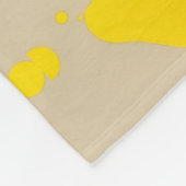 Yellow Organic Abstract フリースブランケット (角)