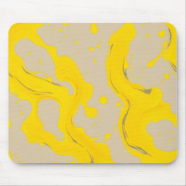 Yellow Organic Abstract マウスパッド