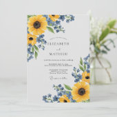 Yellow Pastoral Botanical Wedding 招待状 (スタンド正面)