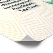 Yellow Pattern Aromatherapy Chart Poster ポスター (角)