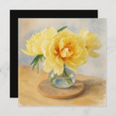 Yellow Peonies  - Greeting Card シーズンカード (正面/裏面)