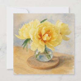 Yellow Peonies  - Greeting Card シーズンカード