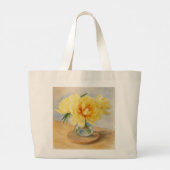 Yellow Peonies - Tote Bag ラージトートバッグ (裏面)