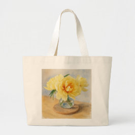 Yellow Peonies - Tote Bag ラージトートバッグ