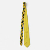 Yellow Peony Floral Pattern ネクタイ (裏面)