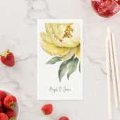 Yellow Peony Personalized Names Wedding (インサイチュ)