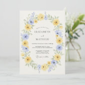 Yellow Periwinkle Ethereal Spring Wedding 招待状 (スタンド正面)