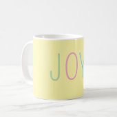 Yellow Personalized Mug – Custom Name Coffee Cup コーヒーマグカップ (正面左)