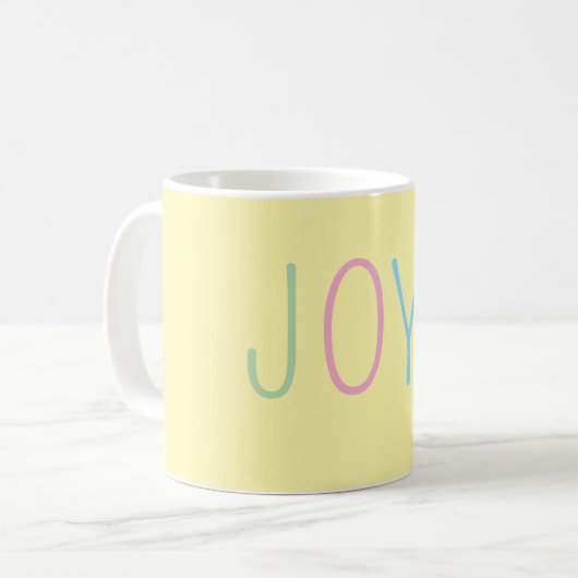 Yellow Personalized Mug – Custom Name Coffee Cup コーヒーマグカップ (正面左)