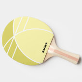 Yellow Personalized Ping Pong Paddle with Name 卓球ラケット (横)