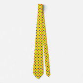 Yellow Pink Blue Polka Dot Pattern ネクタイ (正面)