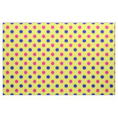 Yellow Pink Blue Polka Dot Pattern ファブリック (ファットクウォーター)