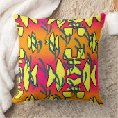  Yellow Pink Embellished Images クッション (ブランケット)