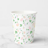 Yellow Pink Floral Cross 紙コップ (左)