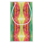 Yellow, Pink, Green Bright Magic Gift Bag スモールペーパーバッグ (裏面)