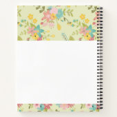 Yellow Pink Green Florals Shower Planner ノートブック (裏面)