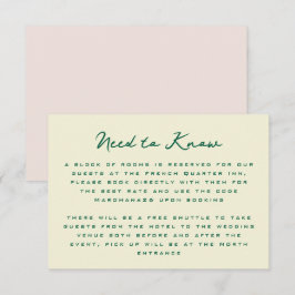 Yellow Pink Green Simple Additional Information  エンクロージャーカード