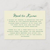 Yellow Pink Green Simple Additional Information  エンクロージャーカード (正面)