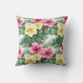 Yellow Pink Mint Stripes Aloha クッション (裏面)
