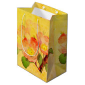  Yellow Pinks Floral Sweet Briar Gift Bag ミディアムペーパーバッグ (裏面アングル)