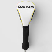 YELLOW Piping Custom Golf Driver Headcover Blank ゴルフヘッドカバー (正面)
