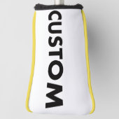 YELLOW Piping Custom Golf Putter Headcover Blank ゴルフヘッドカバー (回転90)
