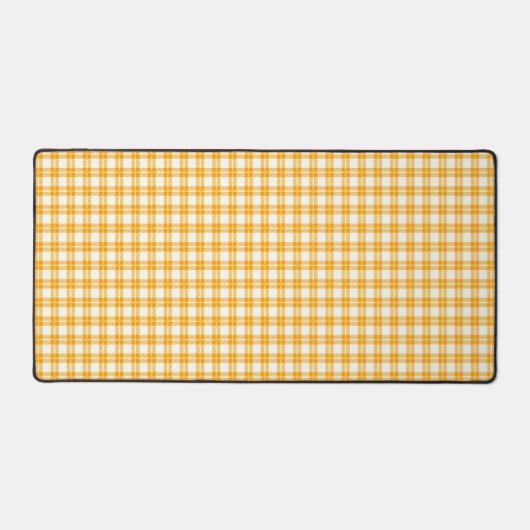 Yellow Plaid Pattern Desk Mat デスクマット (正面)