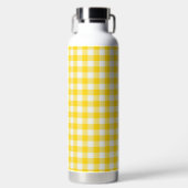 Yellow Plaid Pattern Water Bottle ウォーターボトル (正面)
