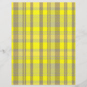 Yellow Plaid Scrapbook Paper 2-Sided Page (正面)
