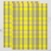 Yellow Plaid Scrapbook Paper 2-Sided Page (正面/裏面)