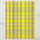 Yellow Plaid Scrapbook Paper 2-Sided Page (裏面)