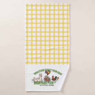 Yellow Plaid Whatever Floats Your Goat Towel バスタオル