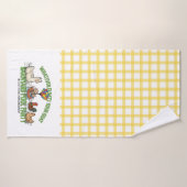 Yellow Plaid Whatever Floats Your Goat Towel バスタオル (バスタオル)